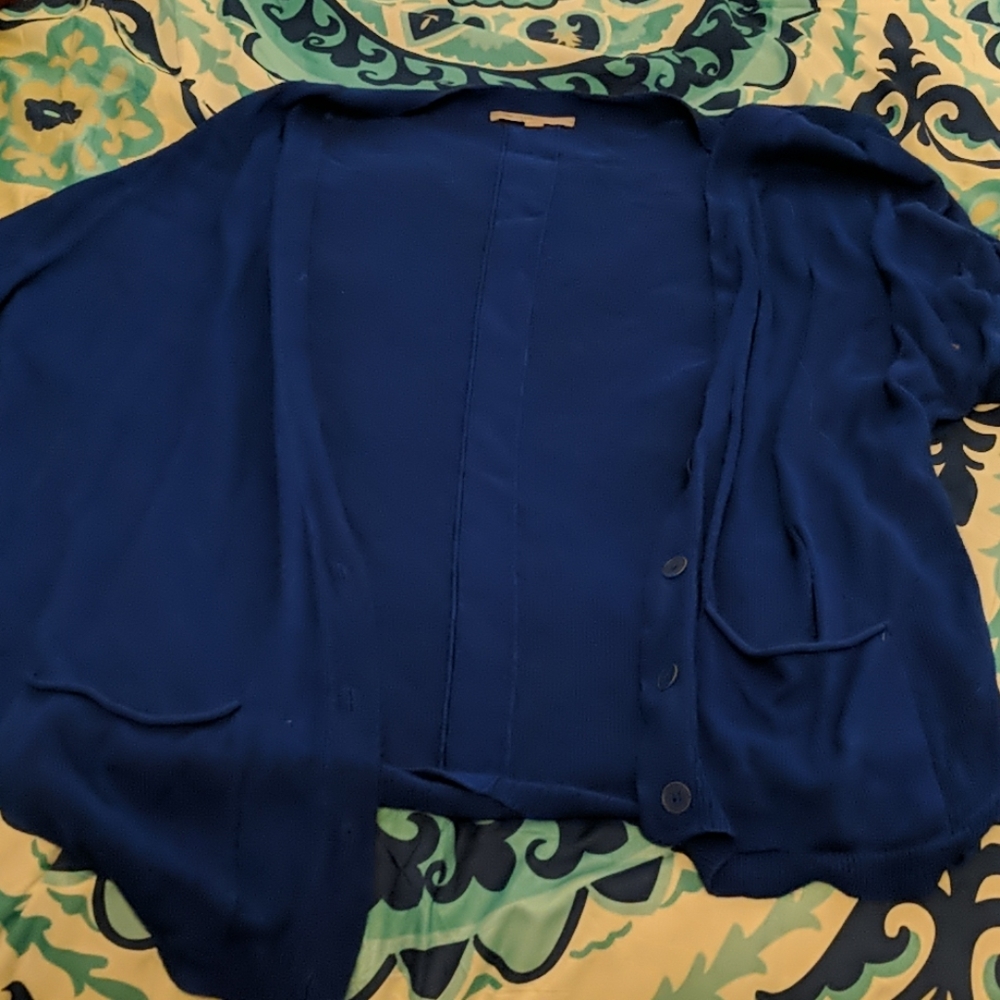 Short Sleeve Blue M Gap Cardigan